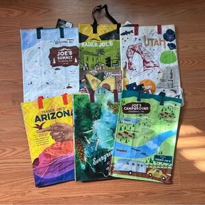 6 New Trader Joe’s State City Shopping Bags Gift Reusable Bundle